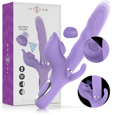 Saugvibrator mit Stoßfunktion Lila