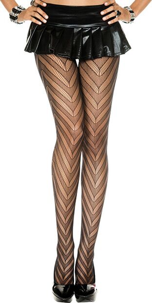 Panty Music Legs Red Dibujo mit Stachel‑Design Panty Music Legs Red Dibujo mit Stachel‑Design